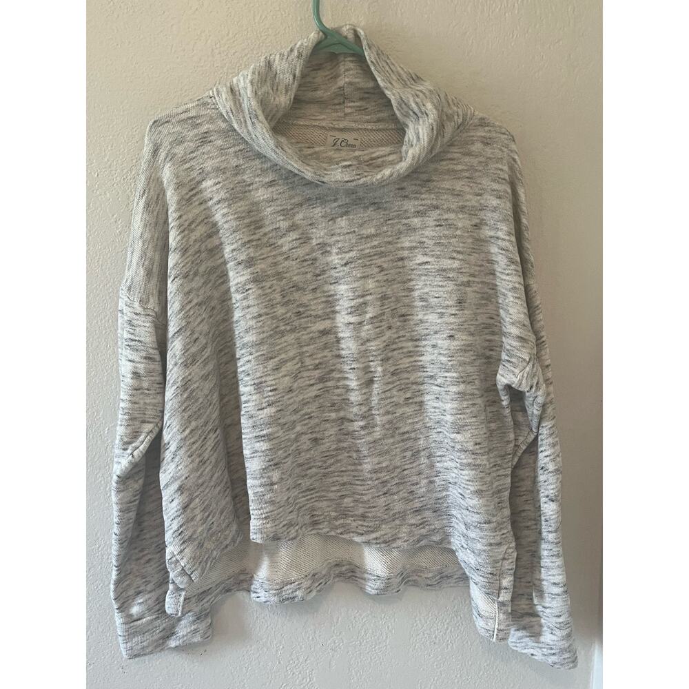 J. Crew Vintage Fleece Cotton Terry Turtleneck Sweater - Women's Size Large‎